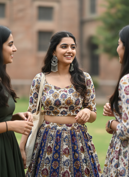 Faltufit Ethnic Peacock Chain Earrings