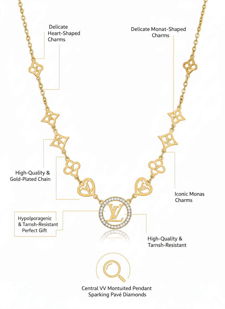 Faltu Fit Luxury Charm Gold-Plated Designer Necklace
