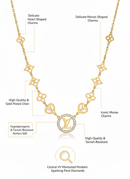 Faltu Fit Luxury Charm Gold-Plated Designer Necklace