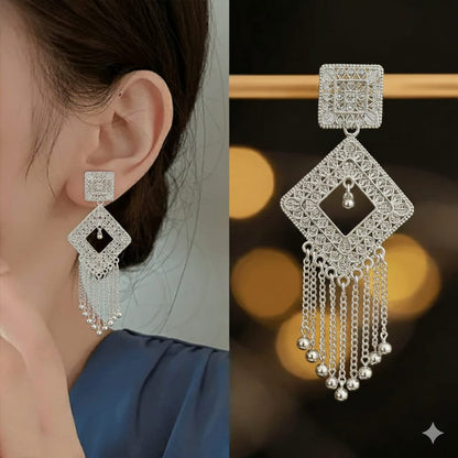 Faltu Fit Elegant Silver-Plated Dangler Earrings for Women