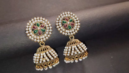 Faltufit Royal Bloom Drop Earrings