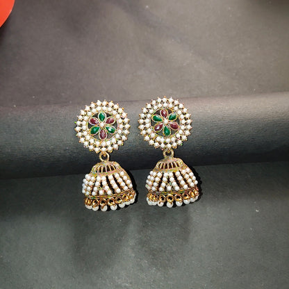 Faltufit Royal Bloom Drop Earrings