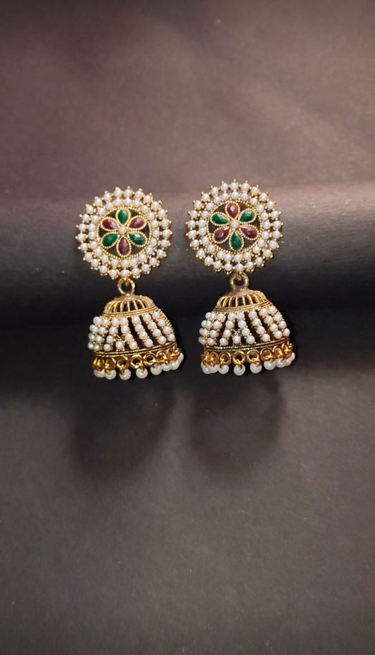 Faltufit Royal Bloom Drop Earrings