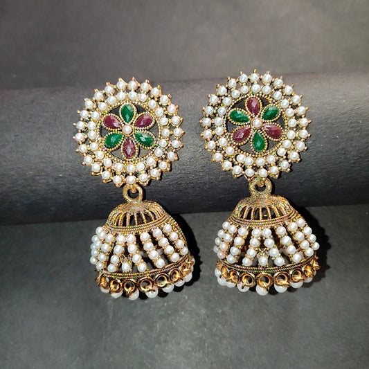 Faltufit Royal Bloom Drop Earrings